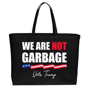 We Are Not Garbage Vote Trump Cotton Canvas Jumbo Tote