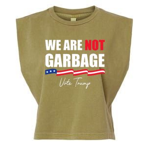 We Are Not Garbage Vote Trump Garment-Dyed Women's Muscle Tee