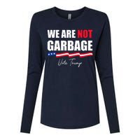 We Are Not Garbage Vote Trump Womens Cotton Relaxed Long Sleeve T-Shirt