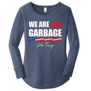 We Are Not Garbage Vote Trump Women's Perfect Tri Tunic Long Sleeve Shirt