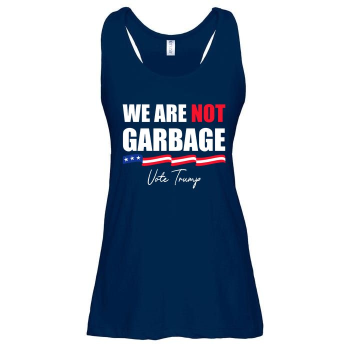 We Are Not Garbage Vote Trump Ladies Essential Flowy Tank