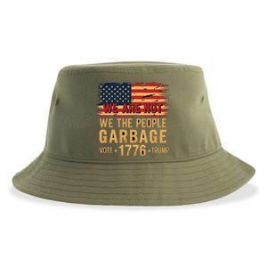 We Are Not Garbage Votetrump 2024 Trump Sustainable Bucket Hat