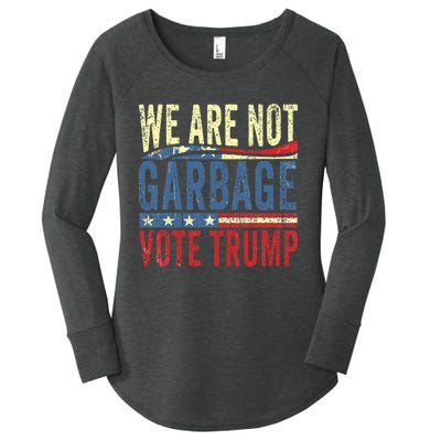 We Are Not Garbage Vote Trump For President 2024 Trump Vance Women's Perfect Tri Tunic Long Sleeve Shirt