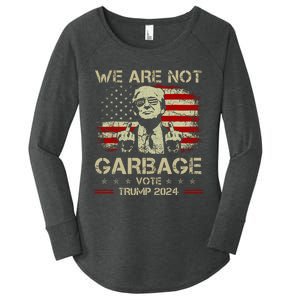 We Are Not Garbage Vote Trump Women's Perfect Tri Tunic Long Sleeve Shirt