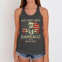 We Are Not Garbage Vote Trump Women's Knotted Racerback Tank