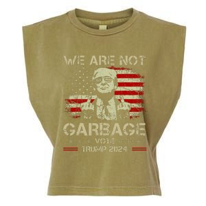 We Are Not Garbage Vote Trump Garment-Dyed Women's Muscle Tee