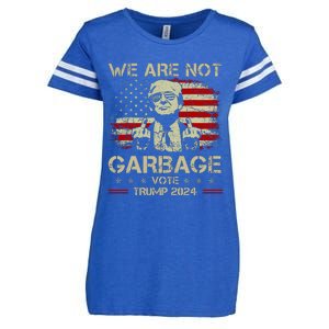 We Are Not Garbage Vote Trump Enza Ladies Jersey Football T-Shirt