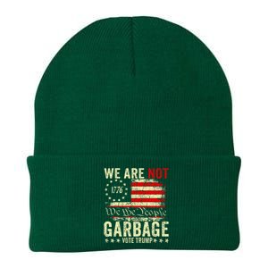 We Are Not Garbage Votetrump 2024 Trump Supporter Garbage Knit Cap Winter Beanie