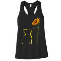 We Are Not Going Back Cat Sunflower Design Women's Racerback Tank