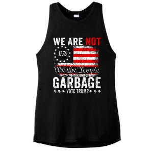 We Are Not Garbage Vote Trump Ladies PosiCharge Tri-Blend Wicking Tank