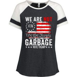 We Are Not Garbage Vote Trump Enza Ladies Jersey Colorblock Tee