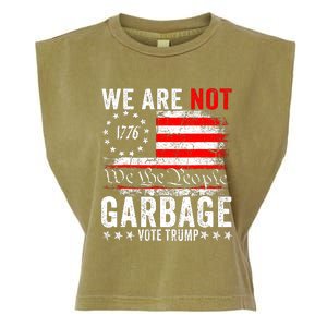 We Are Not Garbage Vote Trump Garment-Dyed Women's Muscle Tee