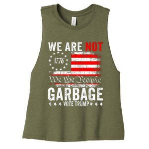 We Are Not Garbage Vote Trump Women's Racerback Cropped Tank