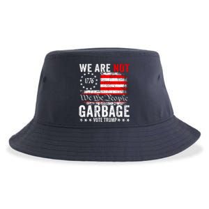 We Are Not Garbage Vote Trump Sustainable Bucket Hat