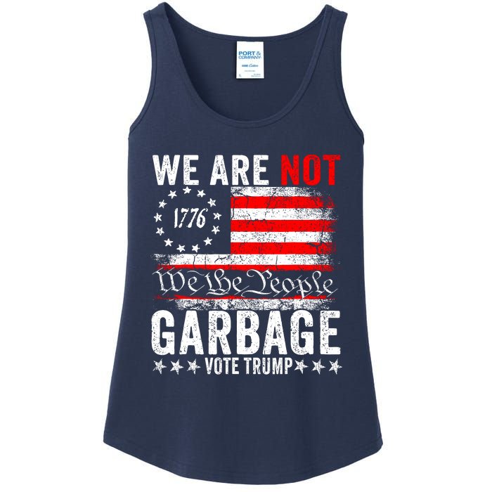 We Are Not Garbage Vote Trump Ladies Essential Tank