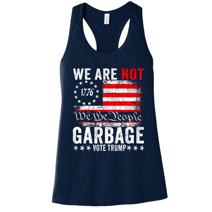 We Are Not Garbage Vote Trump Women's Racerback Tank