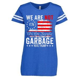 We Are Not Garbage Vote Trump Enza Ladies Jersey Football T-Shirt