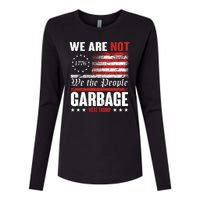 We Are Not Garbage Vote Trump Womens Cotton Relaxed Long Sleeve T-Shirt