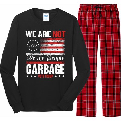 We Are Not Garbage Vote Trump Long Sleeve Pajama Set