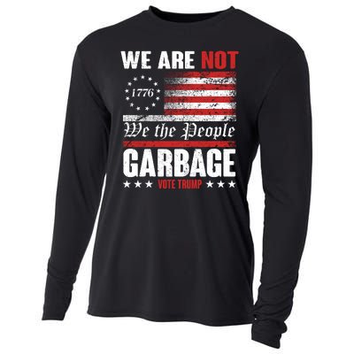 We Are Not Garbage Vote Trump Cooling Performance Long Sleeve Crew