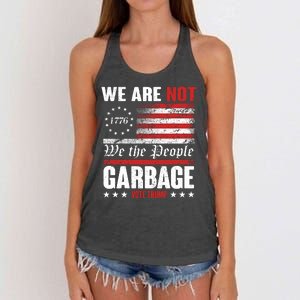 We Are Not Garbage Vote Trump Women's Knotted Racerback Tank