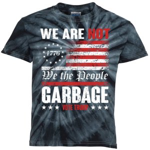 We Are Not Garbage Vote Trump Kids Tie-Dye T-Shirt