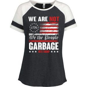 We Are Not Garbage Vote Trump Enza Ladies Jersey Colorblock Tee