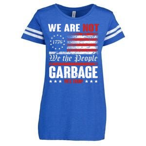 We Are Not Garbage Vote Trump Enza Ladies Jersey Football T-Shirt