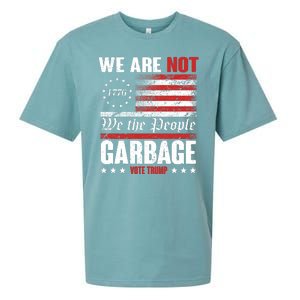 We Are Not Garbage Vote Trump Sueded Cloud Jersey T-Shirt