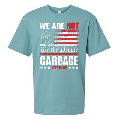 We Are Not Garbage Vote Trump Sueded Cloud Jersey T-Shirt