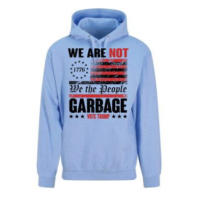 We Are Not Garbage Vote Trump Unisex Surf Hoodie