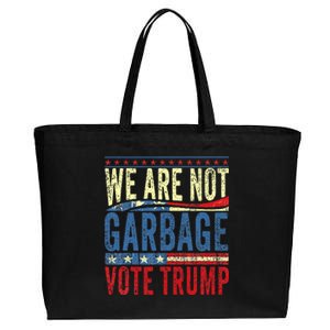 We Are Not Garbage Vote Trump 2024 Cotton Canvas Jumbo Tote