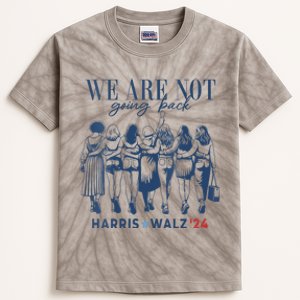 We Are Not Going Back Kamala Harris Waltz 24 Madam President Kids Tie-Dye T-Shirt