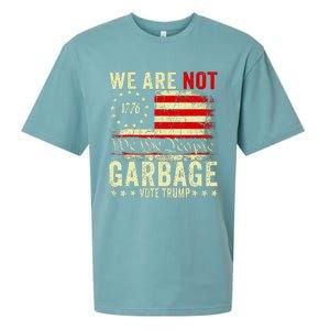 We Are Not Garbage Vote Trump 2024 Sueded Cloud Jersey T-Shirt