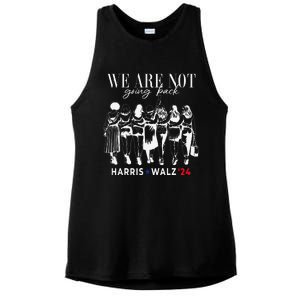 We Are Not Going Back Kamala Harris Walz 24 Madam President Ladies PosiCharge Tri-Blend Wicking Tank