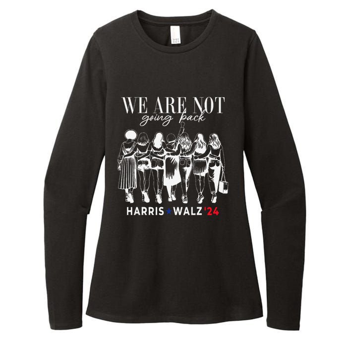 We Are Not Going Back Kamala Harris Walz 24 Madam President Womens CVC Long Sleeve Shirt