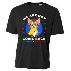 We Are Not Going Back Kamala Harris Walz 2024 Funny Cat Lady Cooling Performance Crew T-Shirt