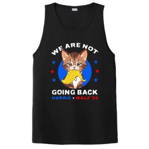 We Are Not Going Back Kamala Harris Walz 2024 Funny Cat Lady PosiCharge Competitor Tank