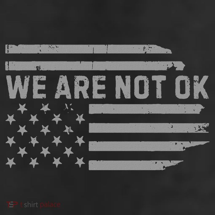 We Are Not Ok Usa Flag Upside Down Cool Comfort Performance Bucket Hat