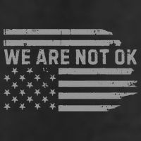 We Are Not Ok Usa Flag Upside Down 15oz Campfire Ceramic Mug
