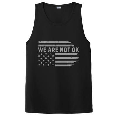 We Are Not Ok Usa Flag Upside Down PosiCharge Competitor Tank
