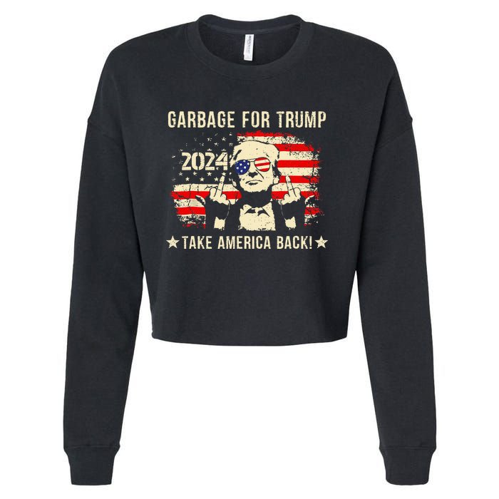 We Are Not Garbage Vote 2024 Trump Supporter Cropped Pullover Crew