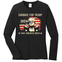 We Are Not Garbage Vote 2024 Trump Supporter Ladies Long Sleeve Shirt