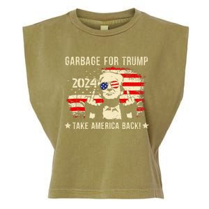 We Are Not Garbage Vote 2024 Trump Supporter Garment-Dyed Women's Muscle Tee