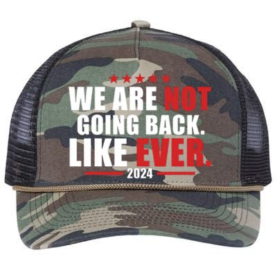 We Are Not Going Back Like Ever Retro Rope Trucker Hat Cap