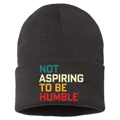 Women Are Not Aspiring To Be Humble Women Empowerment Sustainable Knit Beanie