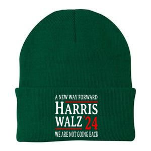 We Are Not Going Back Pro Kamala Harris Harris Walz 2024 Knit Cap Winter Beanie