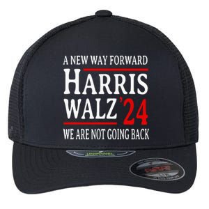 We Are Not Going Back Pro Kamala Harris Harris Walz 2024 Flexfit Unipanel Trucker Cap