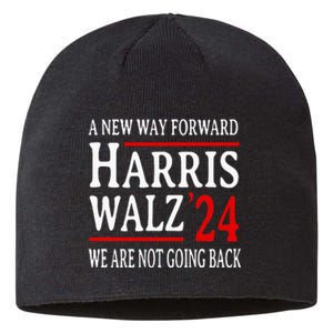 We Are Not Going Back Pro Kamala Harris Harris Walz 2024 Sustainable Beanie