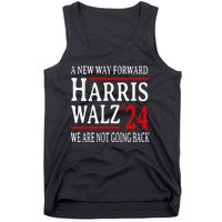 We Are Not Going Back Pro Kamala Harris Harris Walz 2024 Tank Top